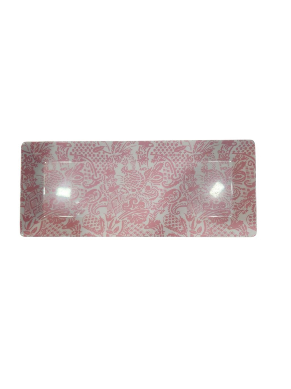 Vintage 2003 Cynthia Rowley Pink Paisley Melamine Serving Tray Platter 8x19 Y2K